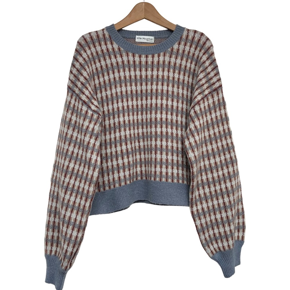 Little Mountain Vancouver patterned pullover Crewneck sweater Size Large